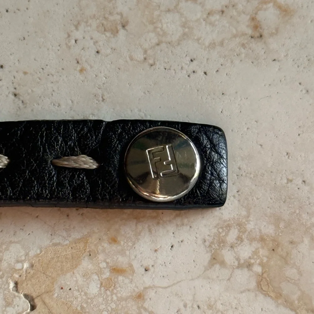 Fendi Selleria Leather Wrap Bracelet – Black - Picture 4 of 5